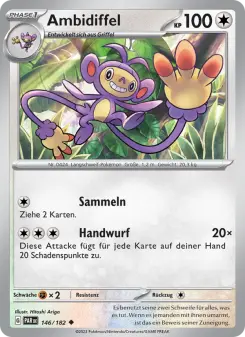 Pokémon-Karte Ambidiffel 146/182