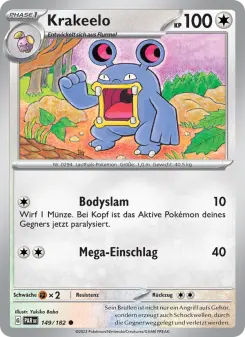 Pokémon-Karte Krakeelo 149/182
