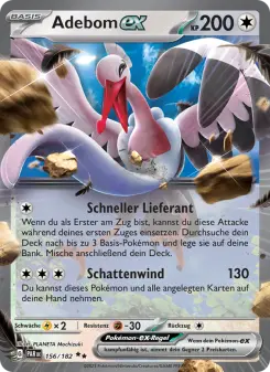 Pokémon-Karte Adebom-ex 156/182