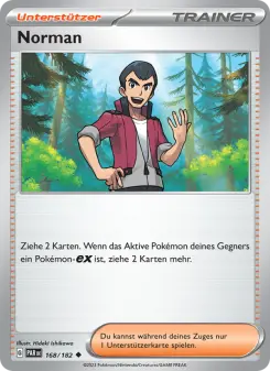 Pokémon-Karte Norman 168/182