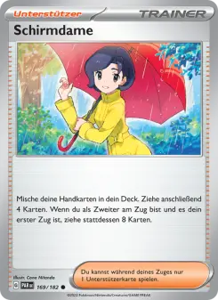 Pokémon-Karte Schirmdame 169/182