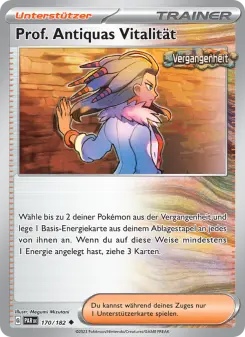 Pokémon-Karte Prof. Antiquas Vitalität 170/182