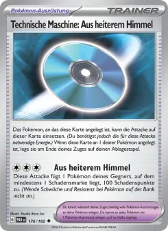 Pokémon-Karte Technische Maschine: Aus heiterem Himmel 176/182