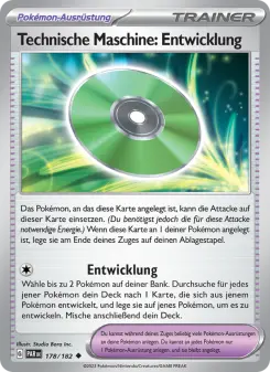 Pokémon-Karte Technische Maschine: Entwicklung 178/182