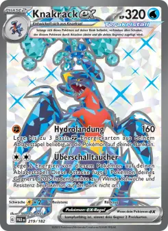 Pokémon-Karte Knakrack-ex 219/182