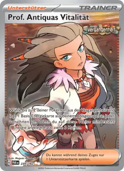 Pokémon-Karte Prof. Antiquas Vitalität 239/182
