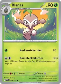 Pokémon-Karte Blanas 004/162