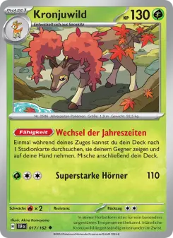 Pokémon-Karte Kronjuwild 017/162