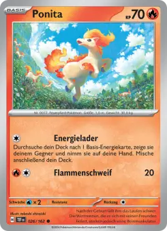 Pokémon-Karte Ponita 026/162