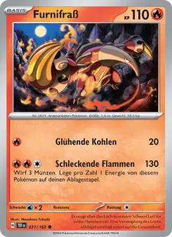 Pokémon-Karte Furnifraß 031/162