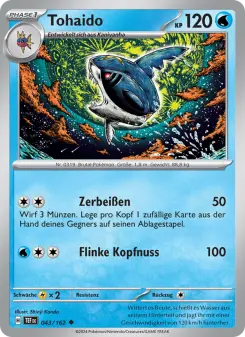 Pokémon-Karte Tohaido 043/162