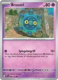 Pokémon-Karte Bronzel 068/162