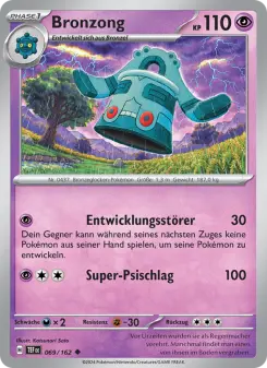 Pokémon-Karte Bronzong 069/162