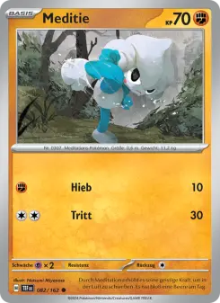 Pokémon-Karte Meditie 082/162