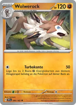 Pokémon-Karte Wolwerock 090/162