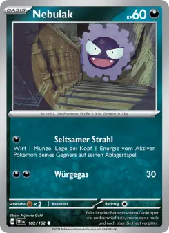 Pokémon-Karte Nebulak 102/162