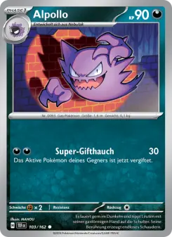 Pokémon-Karte Alpollo 103/162