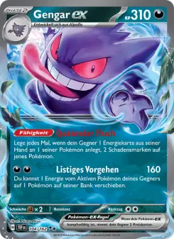 Pokémon-Karte Gengar-ex 104/162