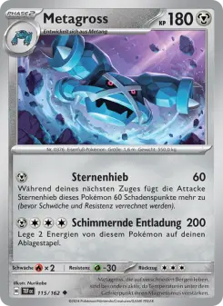 Pokémon-Karte Metagross 115/162