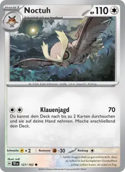 Pokémon-Karte Noctuh 127/162