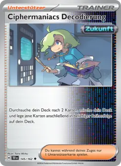 Pokémon-Karte Ciphermaniacs Decodierung 145/162