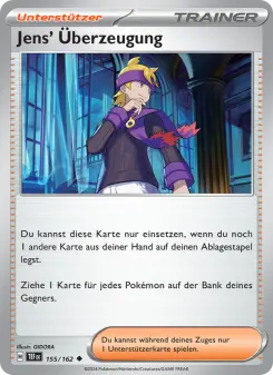 Pokémon-Karte Jens' Überzeugung 155/162