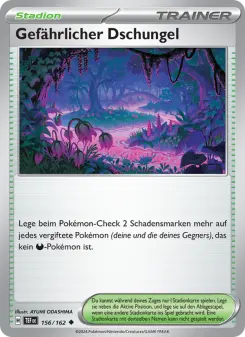 Pokémon-Karte Gefährlicher Dschungel 156/162