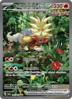 Pokémon-Karte Keilflamme-ex 204/162