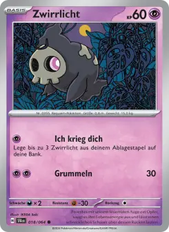 Pokémon-Karte Zwirrlicht 018/064