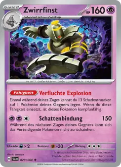 Pokémon-Karte Zwirrfinst 020/064