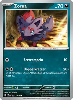 Pokémon-Karte Zorua 031/064