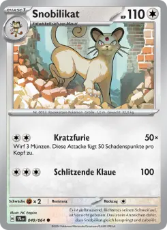 Pokémon-Karte Snobilikat 049/064