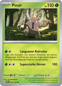 Pokémon-Karte Pinsir 003/167
