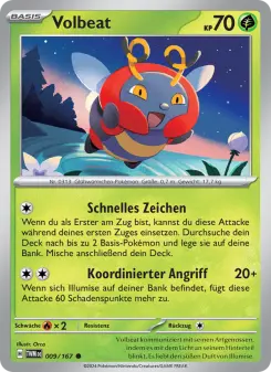 Pokémon-Karte Volbeat 009/167