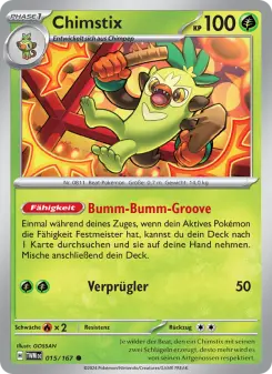 Pokémon-Karte Chimstix 015/167
