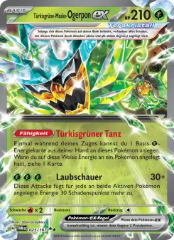 Pokémon-Karte Türkisgrüne-Maske-Ogerpon-ex 025/167