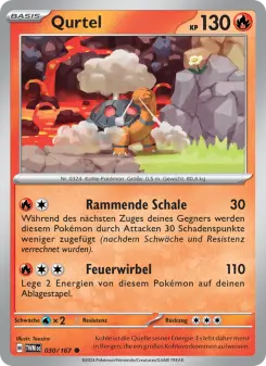 Pokémon-Karte Qurtel 030/167