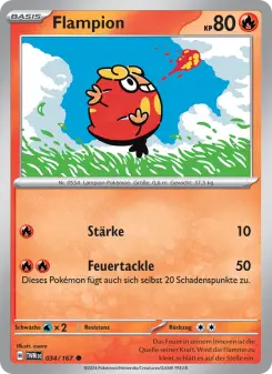 Pokémon-Karte Flampion 034/167