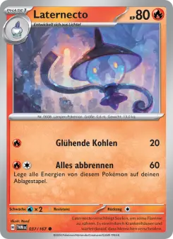Pokémon-Karte Laternecto 037/167