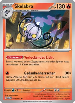 Pokémon-Karte Skelabra 038/167