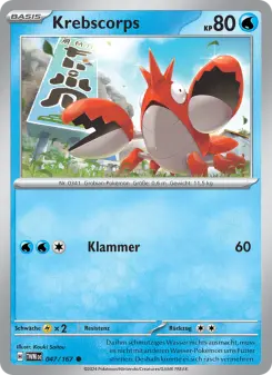 Pokémon-Karte Krebscorps 047/167