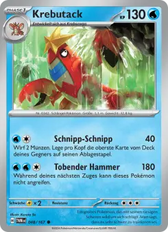 Pokémon-Karte Krebutack 048/167