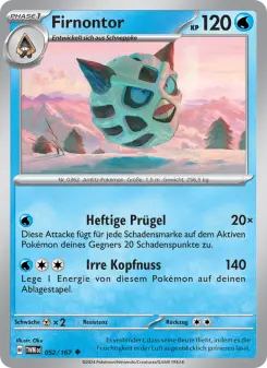 Pokémon-Karte Firnontor 052/167