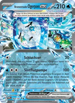 Pokémon-Karte Brunnenmaske-Ogerpon-ex 064/167