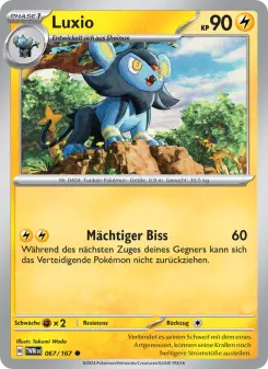 Pokémon-Karte Luxio 067/167