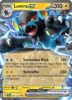 Pokémon-Karte Luxtra-ex 068/167