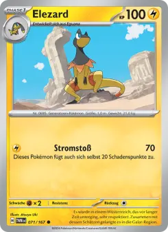 Pokémon-Karte Elezard 071/167