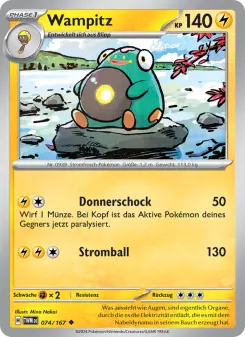 Pokémon-Karte Wampitz 074/167