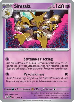 Pokémon-Karte Simsala 082/167