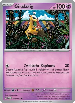 Pokémon-Karte Girafarig 083/167